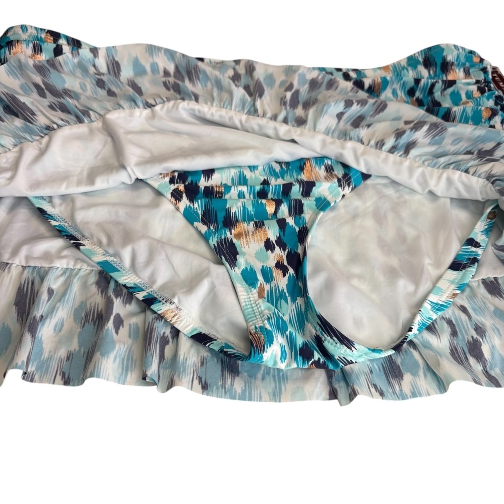 NWT La Blanca Women's Skirted Ruffle Hipster Bikini Swimsuit‎ Bottom 16 Plus - Picture 3 of 9